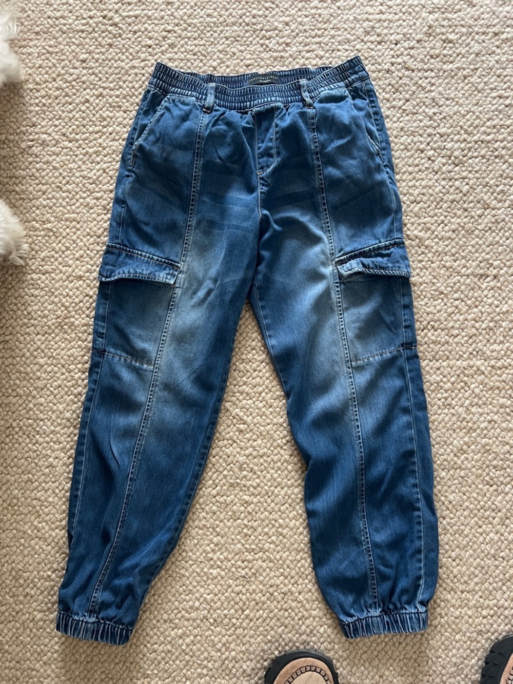 Sanctuary Blue Cropped Cargo Jeans